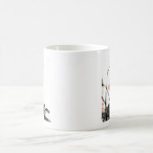 中国の古代水彩画 コーヒーマグカップ (中央)