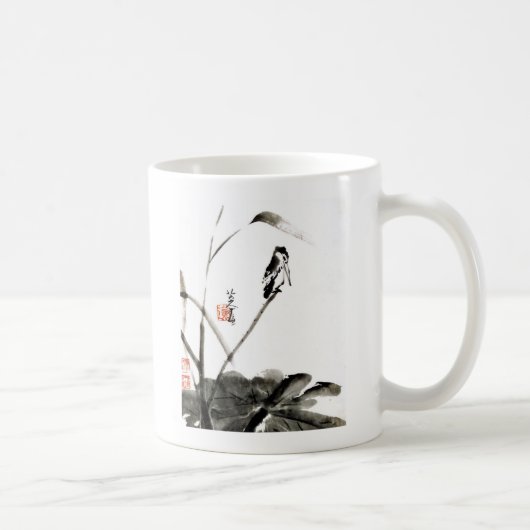 中国の古代水彩画 コーヒーマグカップ (右)