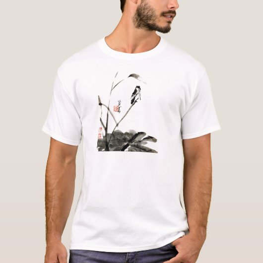 中国の古代水彩画 Tシャツ (正面)
