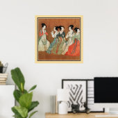 中国の古代絵画、婦人 ポスター (ホームオフィス)