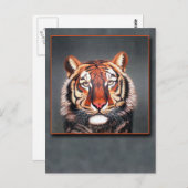 中国の古美術トラのカード ポストカード (正面/裏面)