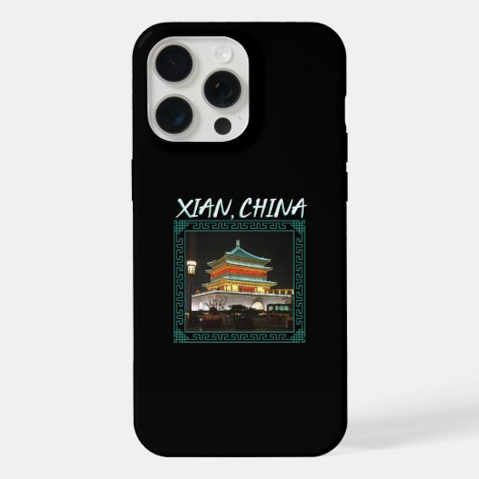 中国の古都西安の鐘楼 iPhoneケース (裏面)
