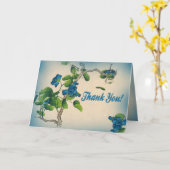 中国の古風な花に感謝 カード (黄色い花)