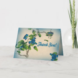 中国の古風な花に感謝 カード