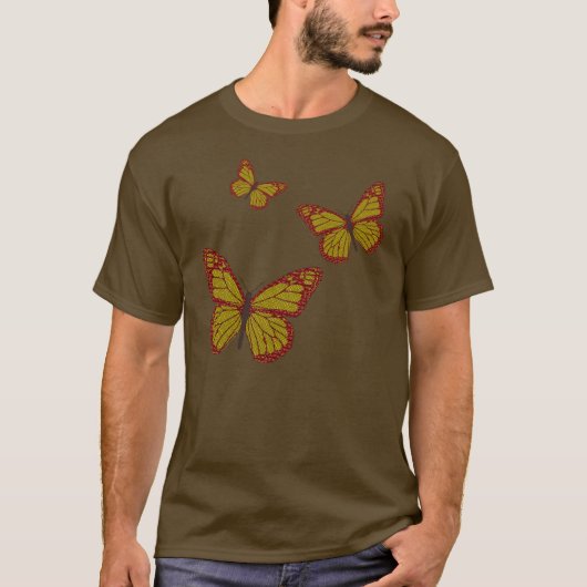 中国の君主男性用ダークシャツ Tシャツ (正面)