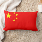 中国の国旗の枕 ランバークッション (ブランケット)