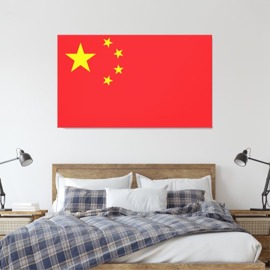 中国の国旗 キャンバスプリント (インサイチュ (寝室))