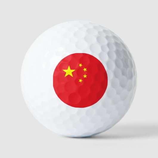 中国の国旗 ゴルフボール (正面)