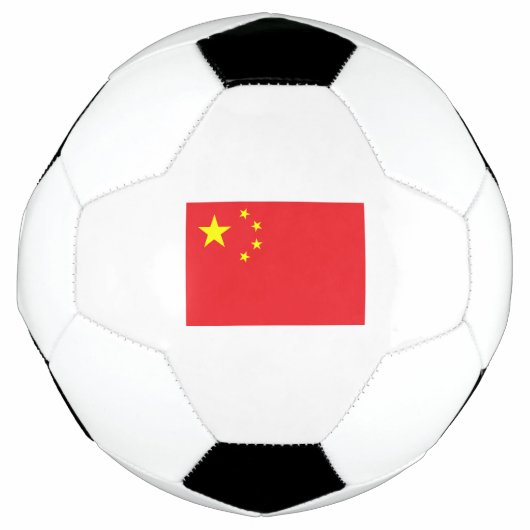 中国の国旗 サッカーボール (正面)