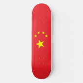 中国の国旗 スケートボード (正面)