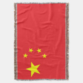 中国の国旗 スローブランケット (正面縦)