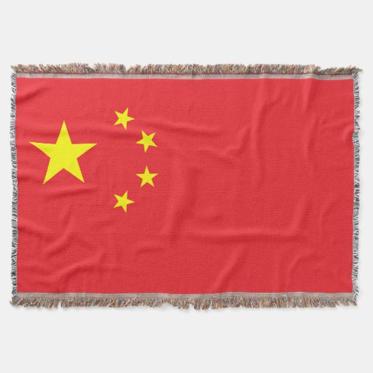 中国の国旗 スローブランケット (正面)