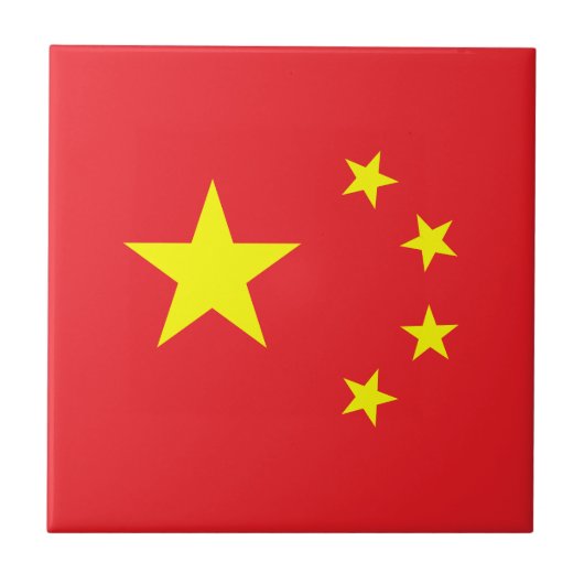 中国の国旗 タイル (正面)