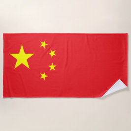 中国の国旗 ビーチタオル