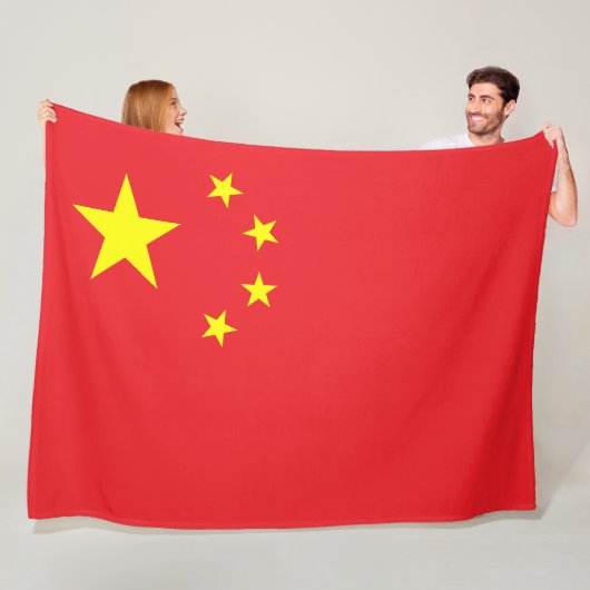 中国の国旗 フリースブランケット (インサイチュ)