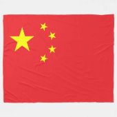 中国の国旗 フリースブランケット (正面(横))