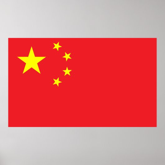 中国の国旗 ポスター (正面)