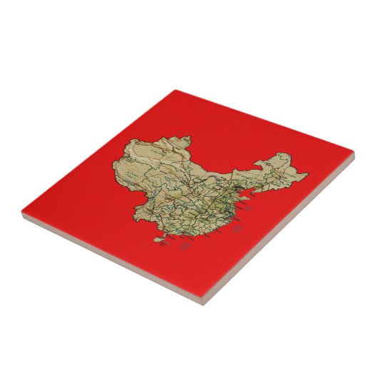 中国の地図のタイル タイル (側面)