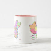 中国の地図のマグ ツートーンマグカップ (中央)