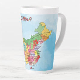 中国の地図 カフェラテマグ