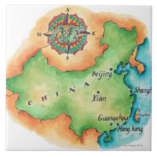 中国の地図 タイル