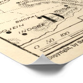 中国の地図（1900年） ポスター (角)