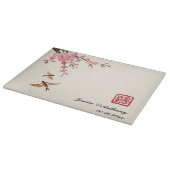中国の墨絵の花鳥の結婚式 カッティングボード (角)