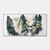 中国の墨絵風景山岳ホームデスクマット デスクマット (正面)