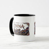 中国の宇宙ドラゴン万里の長城 マグカップ (正面左)