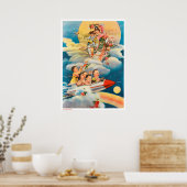 中国の宇宙レトロポスタープロパガンダ ポスター (キッチン)