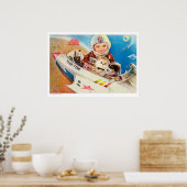 中国の宇宙レトロポスタープロパガンダ ポスター (キッチン)