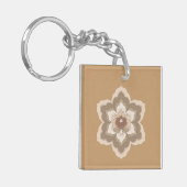 中国の宝祥花 秋のブロンズ キーホルダー (正面左)