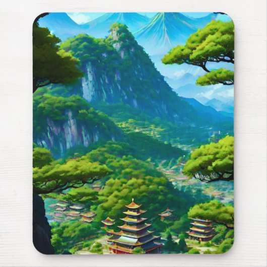 中国の宮殿の谷 マウスパッド (正面)