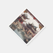 中国の寺 スタンダードカクテルナプキン (角)