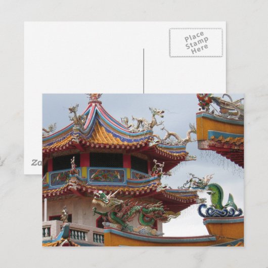 中国の寺 ポストカード (正面/裏面)