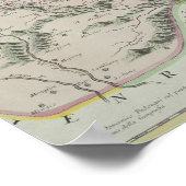 中国の州地図 ポスター (角)