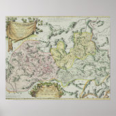 中国の州地図 ポスター (正面)