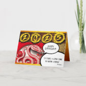 中国の干支スネークバースデーと引用文HGC カード (正面)