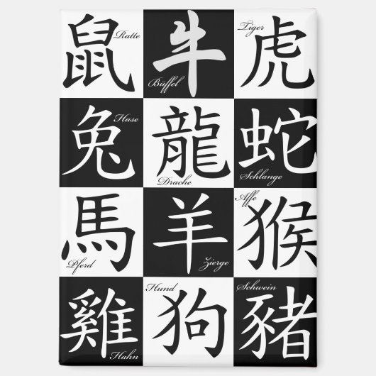 中国の干支マグネット マグネット (正面)