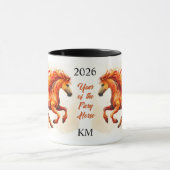 中国の干支「丙午」マグカップ 2026年 2 マグカップ (中央)
