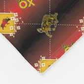 中国の年のフローラ フリースブランケット (角)