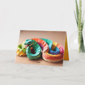 中国の年のヘビ2025干支の誕生日HGC カード (裏面)