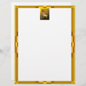 中国の年のラーム、ゴールデンフレーム中国のラム (正面/裏面)