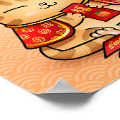 中国の年末年始の赤い封筒 ポスター (角)