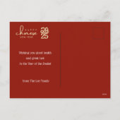 中国の年賀はがき2025年 シーズンポストカード (裏面)