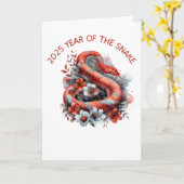 中国の年賀状2025年 カード (黄色い花)