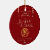 中国の年賀状 セラミックオーナメント (右)