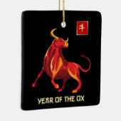 中国の年 |カスタム贈答年 セラミックオーナメント (右)