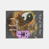 中国の年 フリースブランケット (正面(横))