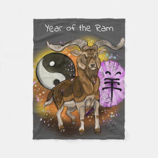 中国の年 フリースブランケット (正面)